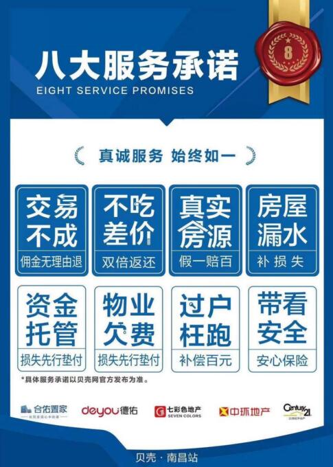 貝殼南昌八大服務承諾 以標準引領房產經紀服務品質新標桿